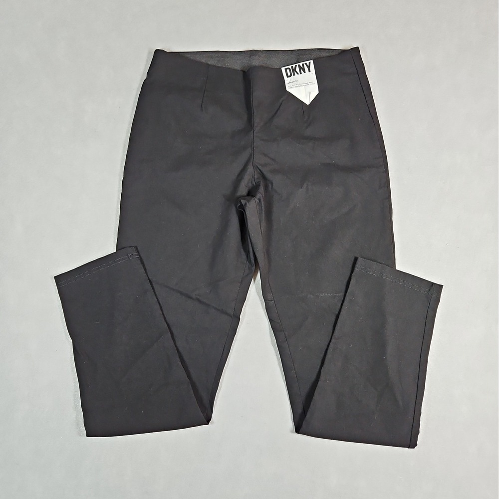 DKNY Womens Black Pull On Stretch Ankle Pants Size Medium NWT